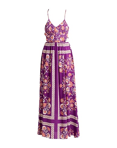 ANTIK BATIK Langes Kleid Violett 100% Viskose