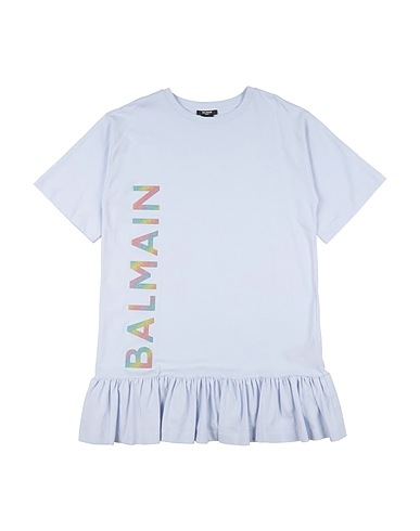 BALMAIN Dress Light blue 100% Cotton