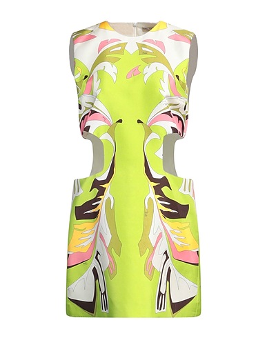 PUCCI Short dress Lime green 100% Silk
