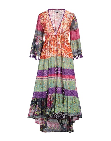 FABRIQUE BEACHWEAR Midi dress Orange 100% Cotton
