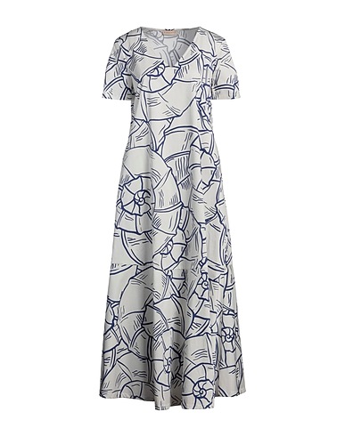 PUROTATTO Long dress White 98% Cotton, 2% Elastane
