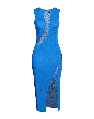 PINKO Midi dress Blue 80% Viscose, 20% Metallic fiber