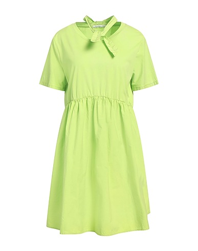 LE SARTE DEL SOLE Kurzes Kleid Limettengrün 97% Baumwolle, 3% Elastan