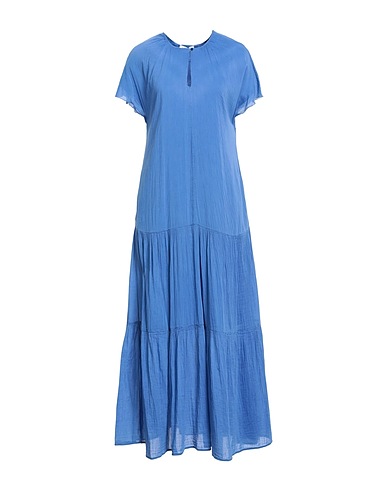 A.D.E.L.E.  1961 Long dress Slate blue 73% Cotton, 27% Silk