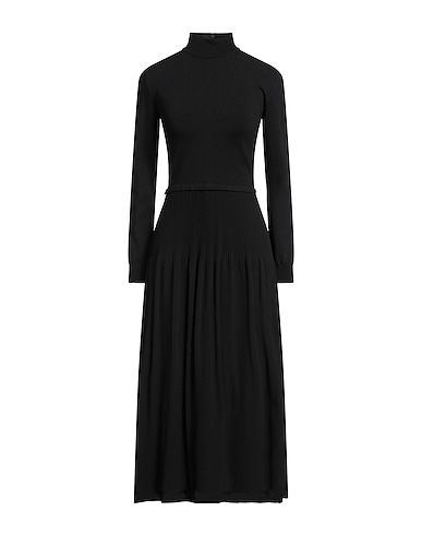 MAX MARA Elegant dress Black 80% Virgin Wool, 19% Polyamide, 1% Elastane