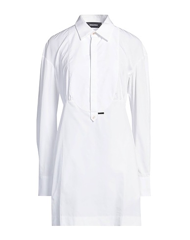DSQUARED2 Robe chemise Blanc 100% Coton