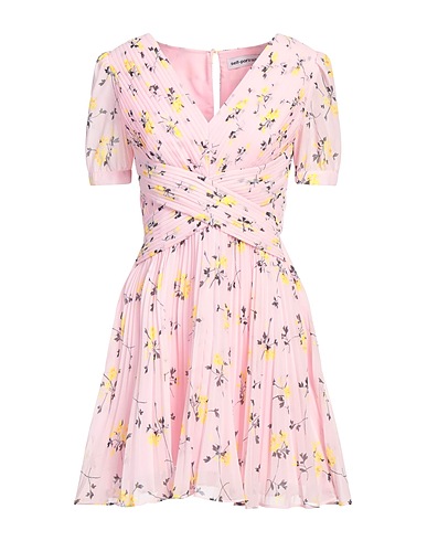SELF-PORTRAIT Pleated dress Pink 100% Polyester