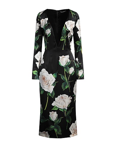 DOLCE&GABBANA Elegant dress Black 93% Silk, 7% Elastane