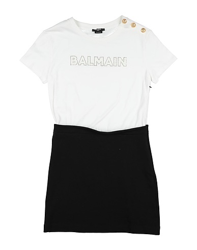 BALMAIN Dress White 100% Cotton