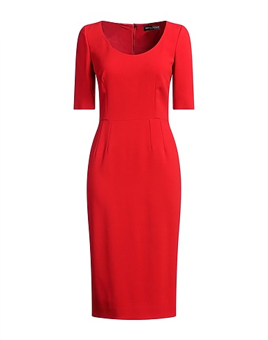 DOLCE&GABBANA Midi dress Red 51% Viscose, 46% Acetate, 3% Elastane
