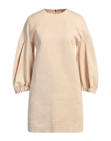 MAX MARA Office dress Beige 65% Cotton, 35% Polyamide