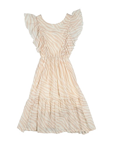 PINKO UP Платье Бежевый 100% Хлопок, Вискоза