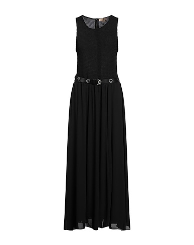 MICHAEL MICHAEL KORS ロングワンピース・ドレス ブラック リサイクルポリエステル 55% / ポリエステル 45%