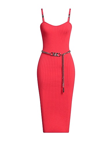 MICHAEL MICHAEL KORS Midi dress Coral 75% Recycled viscose, 17% Polyester, 7% Nylon, 1% Elastane