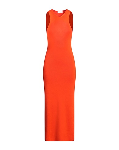 JIL SANDER Vestido de tubo Naranja 100% Lana