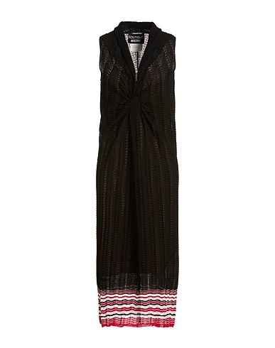BOUTIQUE MOSCHINO Midi dress NERO 82% Viscose, 18% Polyester