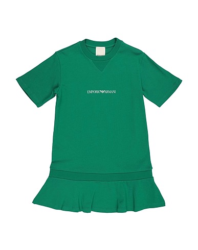 EMPORIO ARMANI Dress Green 100% Cotton, Elastane