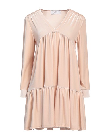 SOALLURE Short dress Beige 92% Polyester, 8% Elastane