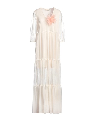 HAVEONE Long dress Cream 100% Polyester