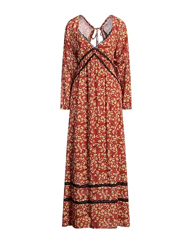 HUGO Long dress Rust 60% Recycled polyester, 40% Polyester