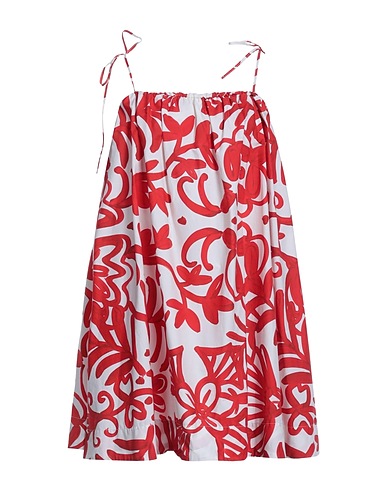 SOLOTRE Robe courte Rouge 100% Coton