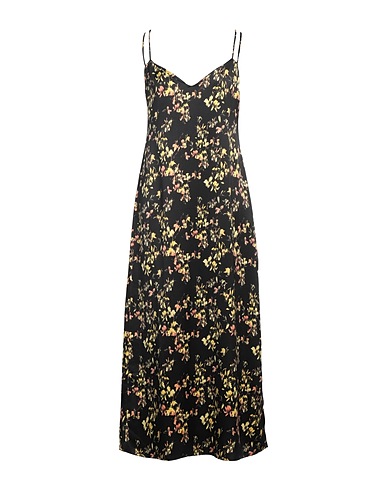 HUGO Long dress Black 70% Recycled polyester, 30% Polyester