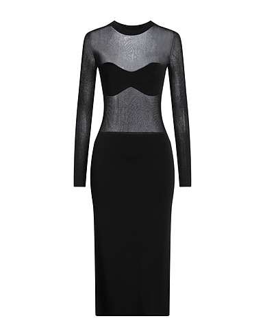 PATRIZIA PEPE Midi dress Black 70% Viscose, 30% Polyamide