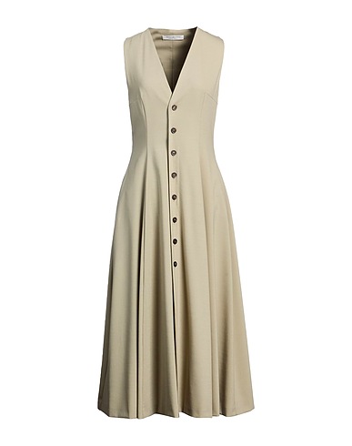 PHILOSOPHY di LORENZO SERAFINI Long dress Sage green 54% Polyester, 44% Wool, 2% Elastane