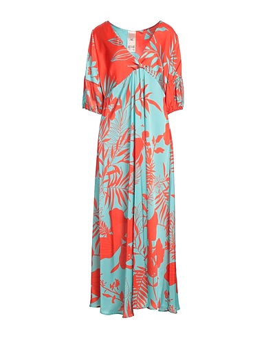 MILVA MI ロングワンピース・ドレス オレンジ アセテート 96% / ポリウレタン 4%