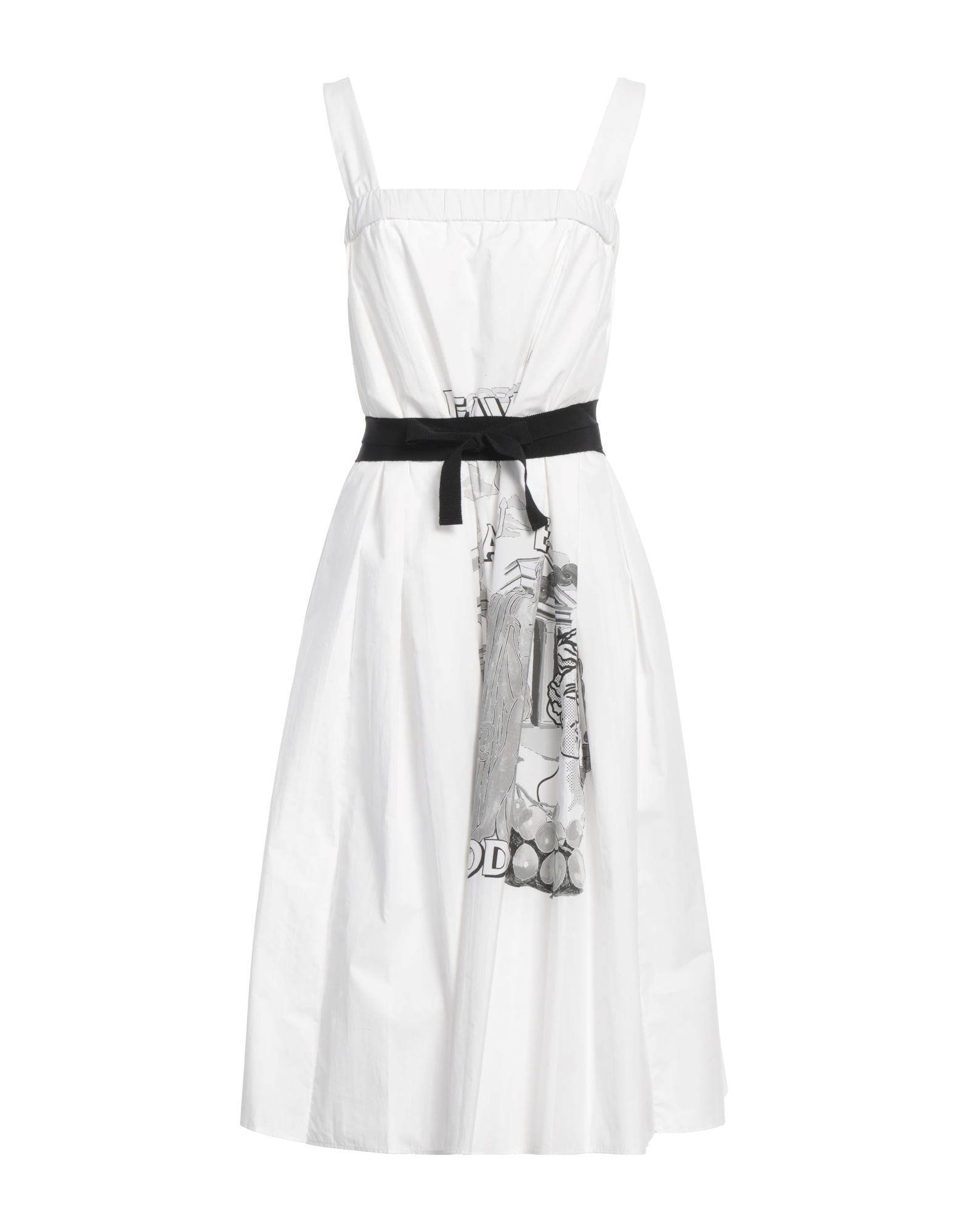 ICEBERG Midi dress Off white 100% Cotton, Viscose