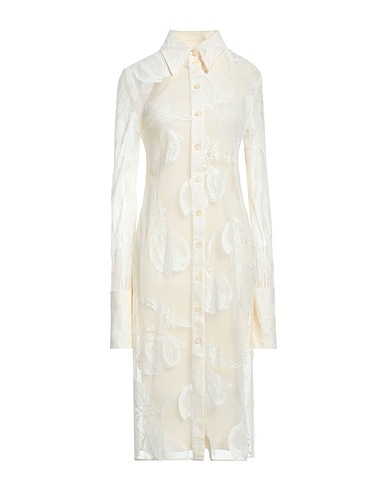 SPORTMAX Midi dress Cream 65% Cotton, 35% Polyamide