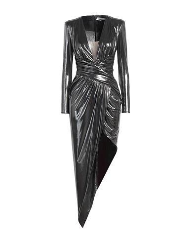 SILENCE LIMITED Midi-Kleid Braungrau 92% PES, 8% Elastan