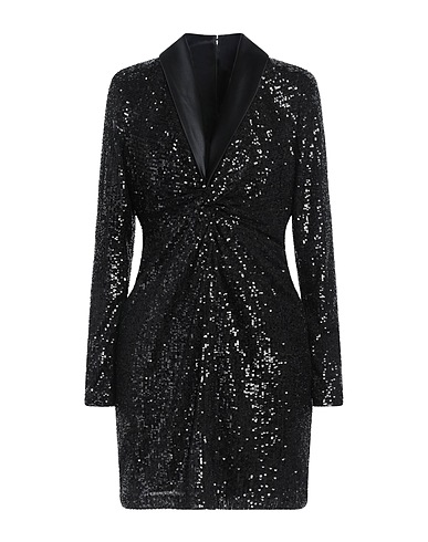 LAUREN RALPH LAUREN Kurzes Kleid Schwarz 97% Polyester, 3% Elastan