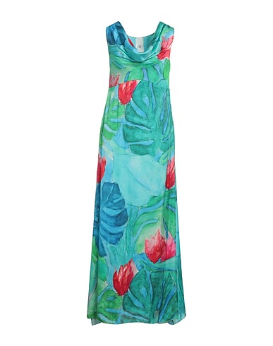 MILVA MI Long dress Turquoise 96% Acetate, 4% Elastane