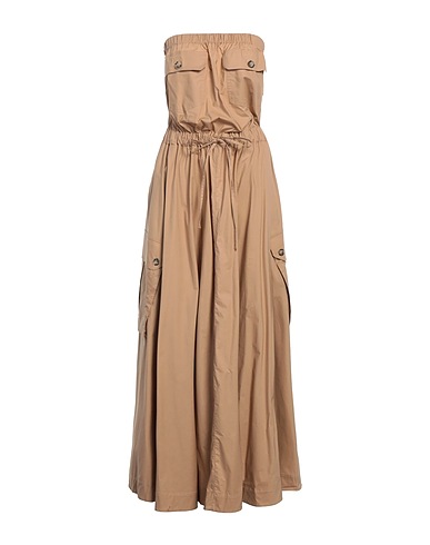 ANIYE BY Long dress Sand 95% Cotton, 5% Elastic fibres