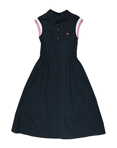 EMPORIO ARMANI Dress Midnight blue 97% Cotton, 3% Elastane, Polyester