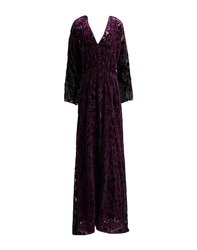 ROBERTO CAVALLI Elegant dress Dark purple 74% Viscose, 26% Silk