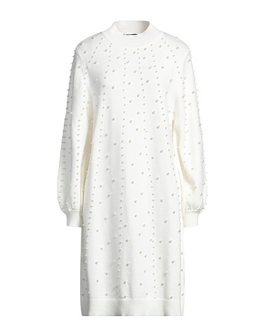 GIULIA VALLI Short dress White 50% Viscose, 30% Polyester, 20% Polyamide