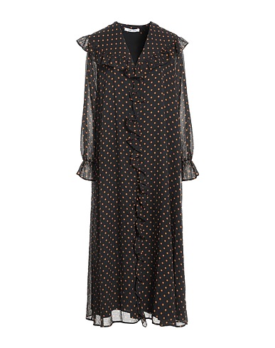 SAMSØE Φ SAMSØE Long dress Black 100% Recycled polyester