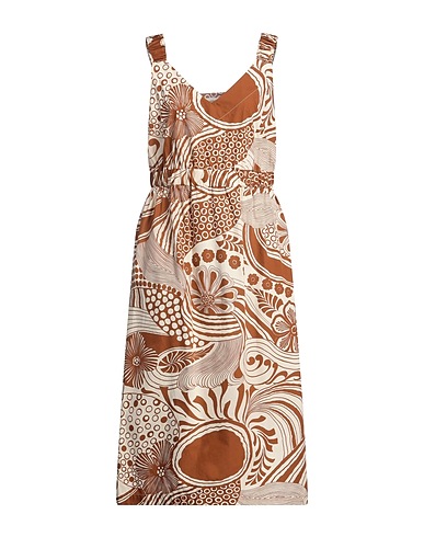 OTTOD'AME Midi dress Brown 100% Cotton