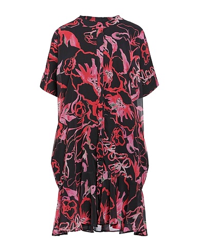 RELIGION Shirt dress Black 55% Recycled polyester, 45% Polyester