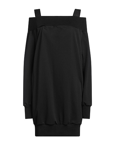 YOHJI YAMAMOTO ミニワンピース・ドレス ブラック ポリエステル 100% / コットン / アクリル / ウール