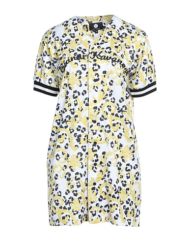 GIANNI KAVANAGH Shirt dress White 90% Polyester, 10% Elastane
