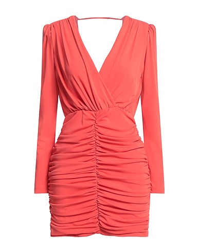 TOY G. Sheath dress Coral 95% Polyester, 5% Elastane