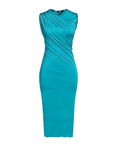 VERSACE Midi dress Turquoise 100% Viscose