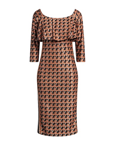 HANITA Midi dress Black 62% Viscose, 29% Polyester, 9% Nylon
