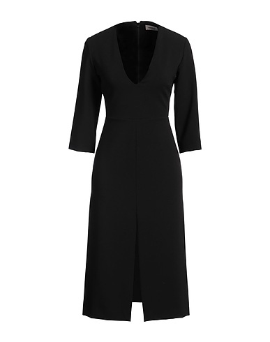 OTTOD'AME Midi dress Black 63% Polyester, 32% Viscose, 5% Elastane
