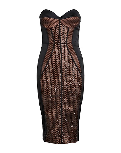 ELISABETTA FRANCHI Elegant dress Black 75% Acetate, 22% Polyamide, 3% Elastane, Polyester