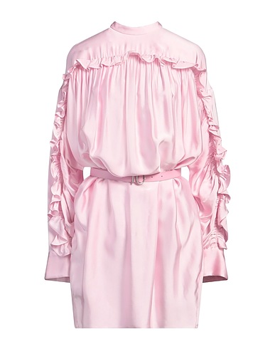 JIL SANDER Short dress Pink 100% Viscose, Ovine leather