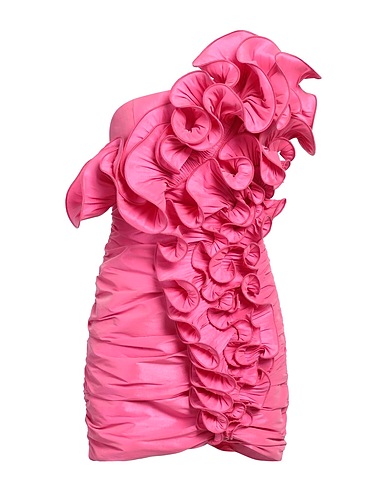 TASSOS MITROPOULOS One-shoulder dress Fuchsia 60% Polyester, 36% Polyamide, 4% Elastane